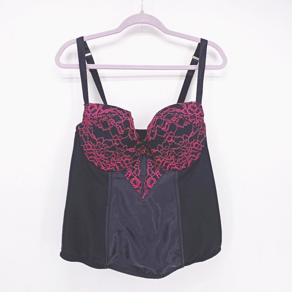 Cacique Black and Pink Corset Sz 18/20